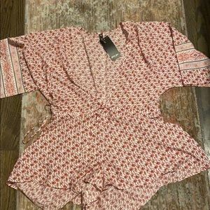 Nasty gal paisley print romper new with tags